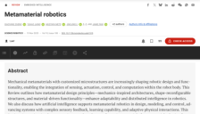 机器人学的“范式转移”：超材料正重新定义“智能”，让本能先于思考 