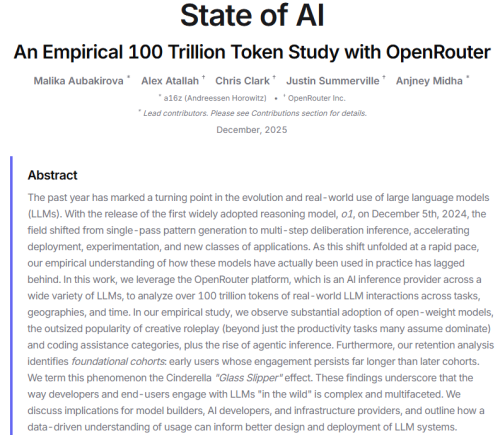 OpenRouter发布AI使用报告：100万亿token揭示行业趋势