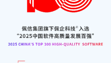 佩企科技首登2025中国软件百强榜 