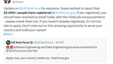 特朗普政府招募AI人才 2.5万求职者竞逐Tech Force岗位 