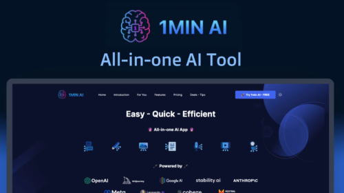 1min.AI推终身全能计划，告别月费一站式创作