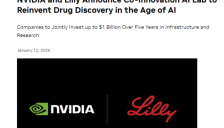 英伟达携手礼来投资10亿美元打造AI药物研发实验室 