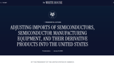 特朗普政府宣布对部分半导体加征25%关税 