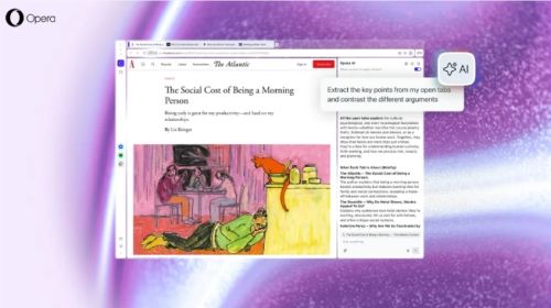 Opera AI今日上线：侧边栏全能智能体，懂网页更护隐私