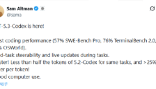 OpenAI 推出 GPT-5.3-Codex 编程效率大幅提升 