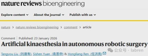 香港中文大学任洪亮团队创新人工动觉框架 走出视觉依赖桎梏