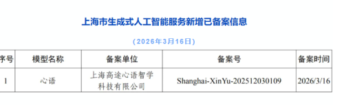 上海生成式AI备案模型达150款