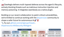 蚂蚁集团与清华联合开源ClawAegis 应对智能体安全风险 