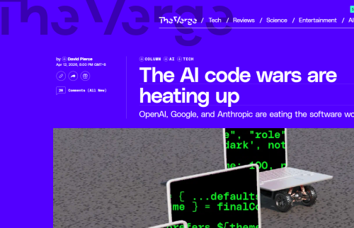 AI代码战争升温  OpenAI、谷歌、Anthropic抢占软件赛道