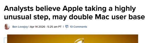 分析师称内存涨价潮中苹果按兵不动，未来十年Mac用户有望翻番