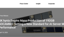 专供英伟达 SK海力士量产新一代AI芯片内存模组 带宽翻倍能效提升超75% 