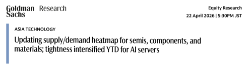 高盛大幅上调预期：AI服务器需求引爆半导体产业链，存储涨幅最高或达280%