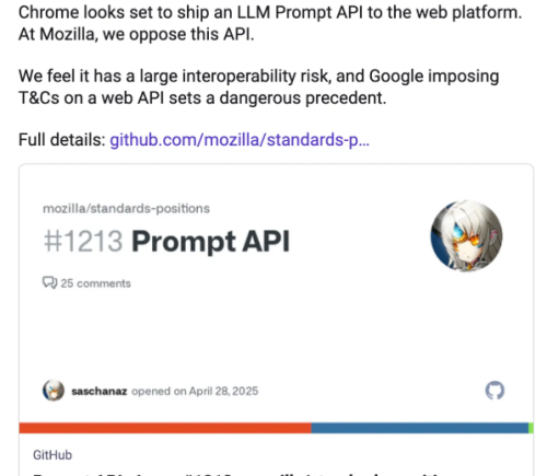 Firefox质疑谷歌“强行代表”开发者：证据虚假