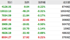 创指冲高回落半日跌0.5%，油气概念走强 
