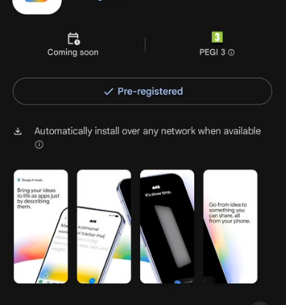 Google AI Studio移动应用正式登陆Google Play，支持预注册