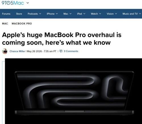 苹果MacBook Pro将迎重大改款：首发OLED触控屏与M6芯片