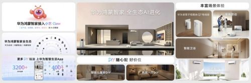 华为鸿蒙智家发布AI进化全生态方案：1+3+N解决方案焕新，支持DIY随心配与生态拓展