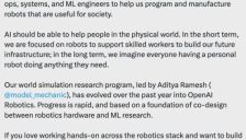 OpenAI 正式杀入机器人战场，Sora 大脑加持，自己打造机器人本体 
