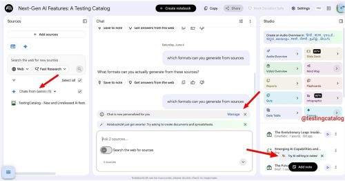 Google测试NotebookLM新功能，全面引入个性化记忆与AI笔记编辑