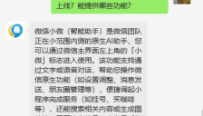 腾讯客服回应“微信AI助手上线”传闻 