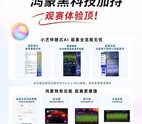 小艺伴随式AI全程陪看 鸿蒙黑科技加持咪咕视频世界杯观赛