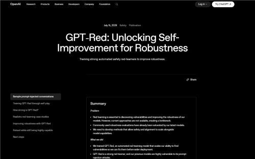 OpenAI 启动 AI 安全飞轮，GPT-Red 重新定义模型鲁棒性