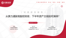 中泰证券：从算力通胀到股权财政，下半年资产主线将如何演绎？